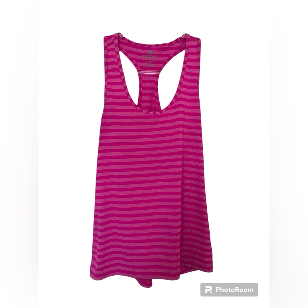 90 Degree by Reflex Racer Back Tank in Pink Stripe - Size L